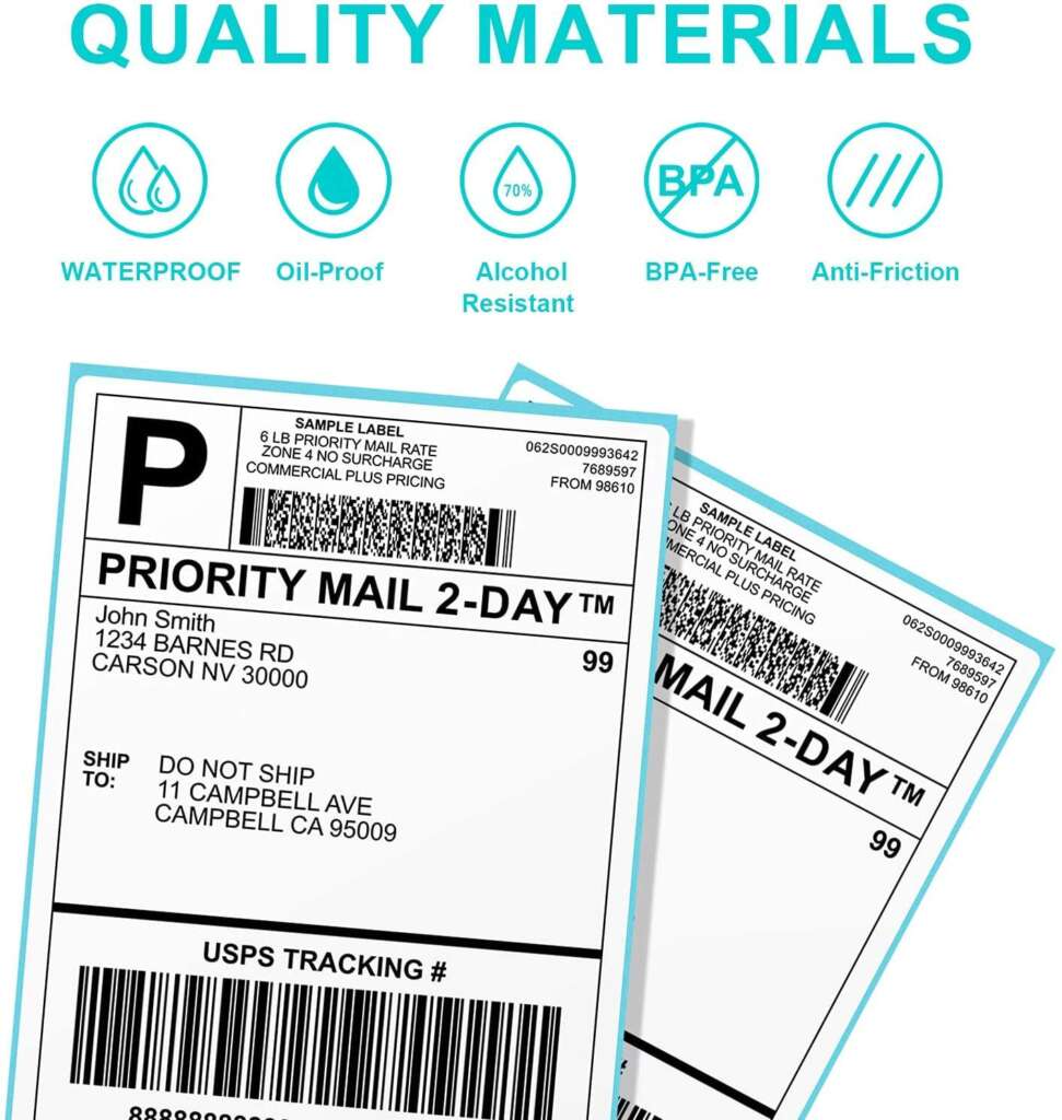 Blank White 100x150mm 4x6 Shipping Label WaterProof A6 Thermal Sticker ...