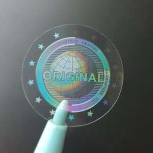 Custom 3D Anti-counterfeit ID Transparent Holographic Sticker Transparent Hologram Overlay