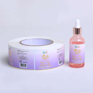 Custom Waterproof Product Label Logo Bottle Sticker Self-adhesive Bottle Label Roll Logo Label Sticker Printing