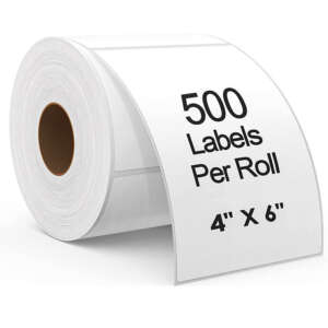 Premium Quality Good Price 4''x 6'' 500 Lables/roll Adhesive Paper Label Sticker Silver Direct Thermal Sticker