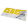 Waterproof adhesive booklet labels for custom packaging
