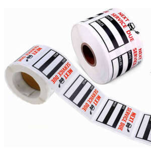Wholesale Custom Removable Vinyl Auto Maintenance Next Service Due Reminder Stickers Label Roll Car Oil Change Stickers
