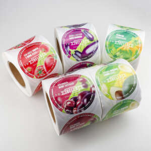 Etiqueta Customized Personalized Waterproof Product Packaging Label Roll Circle Round Stickers With Logo Custom Printing