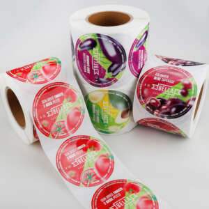 Etiqueta Customized Personalized Waterproof Product Packaging Label Roll Circle Round Stickers With Logo Custom Printing