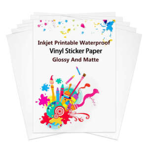 Printable Full Color A4 Matt Vinyl Sticker Paper Waterproof Glossy Sheet Vinyl Sticker Paper