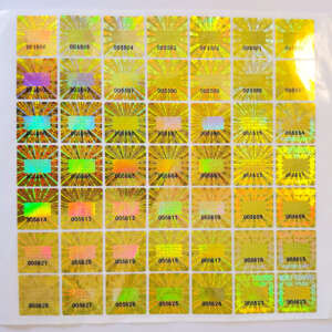 Printing Anti-counterfeiting Label Custom 3D Hologram Sticker, 3D Holographic Security Label