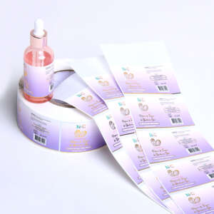 Custom Waterproof Product Label Logo Bottle Sticker Self-adhesive Bottle Label Roll Logo Label Sticker Printing