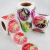 Durable round stickers for promotional packaging