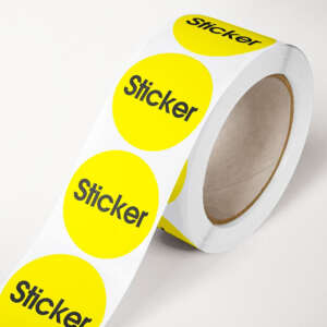 Custom Self-Adhesive Roll Vinyl Circle Logo Label Autocollant Etiquette Sticker Waterproof Etiqueta Round Sticker Printing