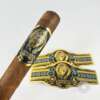 luxury paper cigar label band with hot stamp gold foil embossing custom logo option