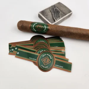 Custom 3D Spot UV Gold Foil Art Paper Cigar Bands Embossed Cigar Ring labels