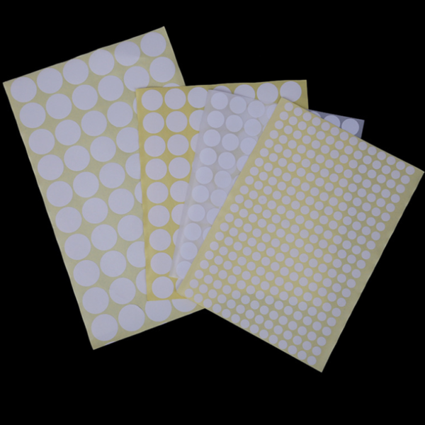 Blank white round sticker sheets for custom label printing