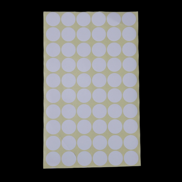 White blank circle stickers for product labels and packaging